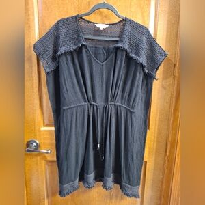 F&F Gray Relaxed Tie Front Top
